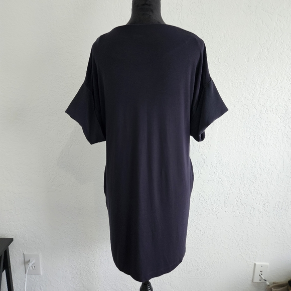 COS Women’s Euro Sz Small Navy DRESS Cuff Sleeve Office Siren Capsule Career - Picture 2 of 9